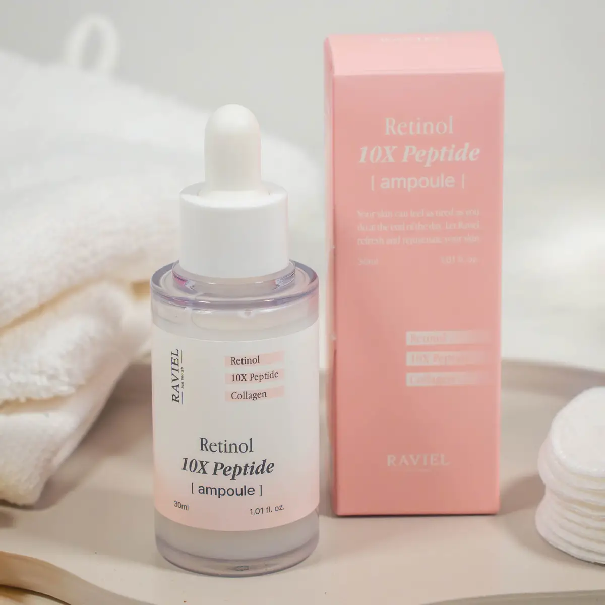Retinol 10X Peptide Ampoule - Raviel para KUDZŪ COSMETICS