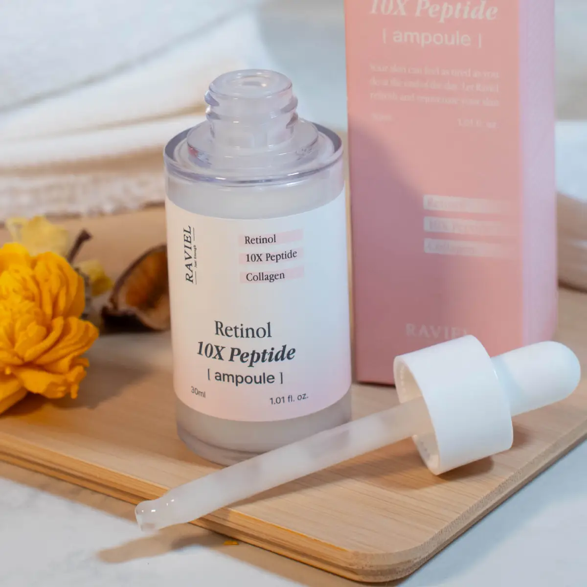 Retinol 10X Peptide Ampoule - Raviel para KUDZŪ COSMETICS